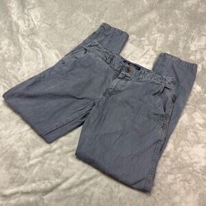 American Eagle Outfitters Mens Chinos Pants 29x34 Gray Slim Fit Casual